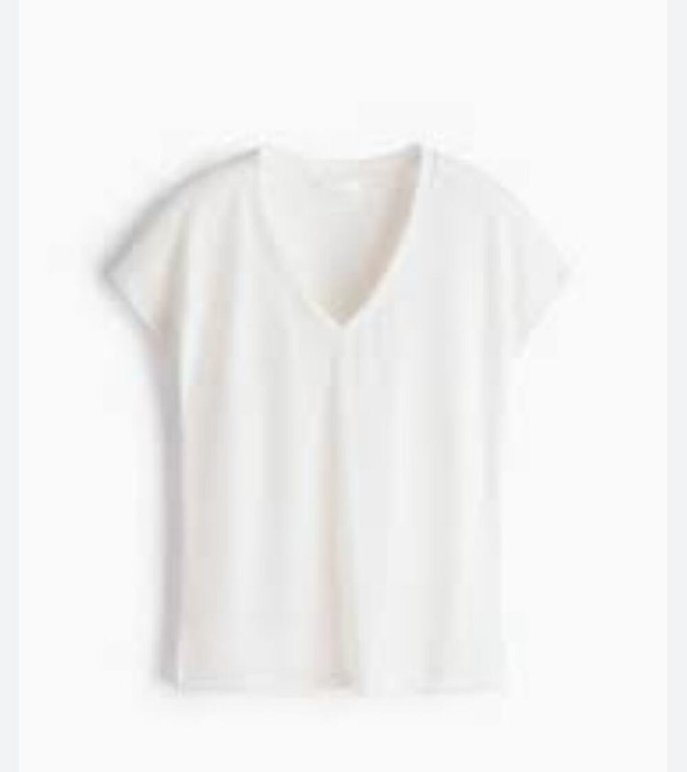 H&M Basics Cotton Blend V Neck T Shirt Sz XL